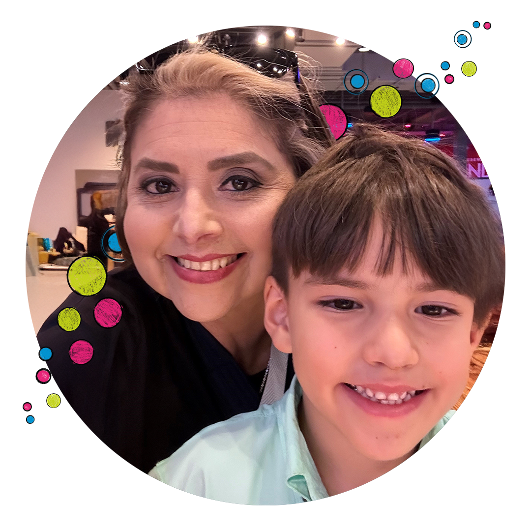 VPRIV Patient Ambassador Roxanne and her Grandson